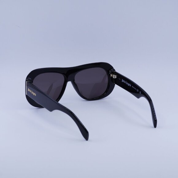 Palm Angels PERI103 ELFIN 1007 Sunglasses Black Aviator Frame, Grey Lenses - Picture 5 of 9